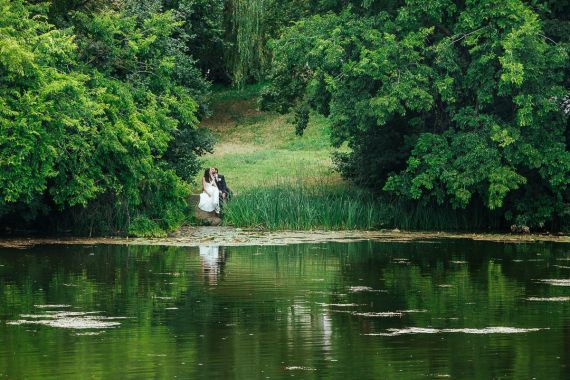 sommerliche Hochzeit an der alten Donau in Wien