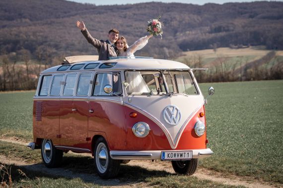 Außergewöhnliche Bulli-Hochzeit in Niederösterreich und Wien