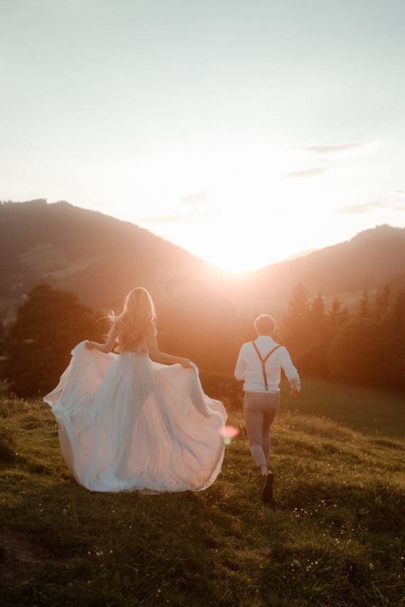 Liebe im goldenen Herbst. Unsere Hochzeit in den Bergen. 