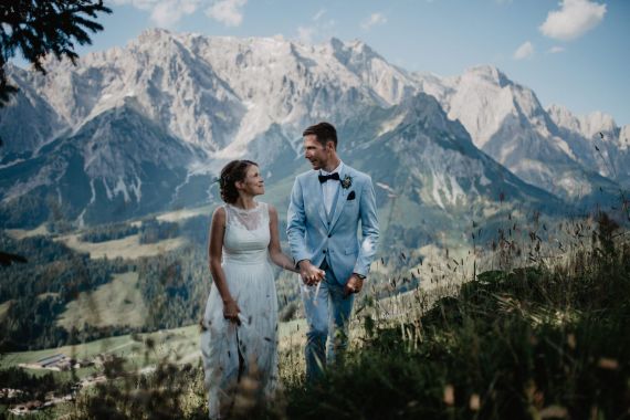 Wunderbare Boho-Hochzeit auf der Zachhofalm