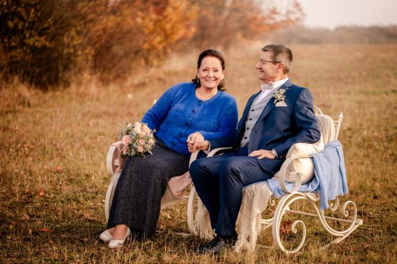 Winterliche Hochzeit in Blau