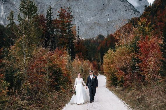 romantische Herbsthochzeit am Grundlsee in der Steiermark