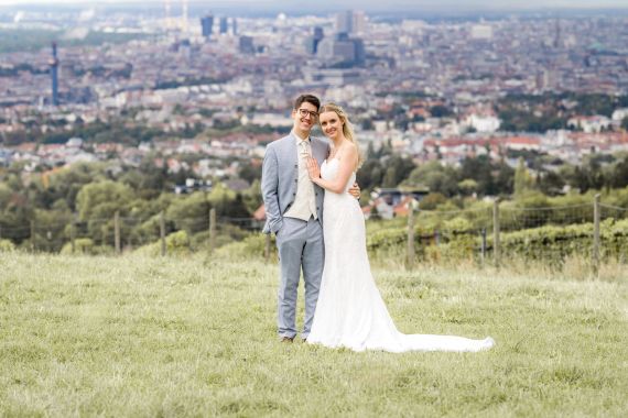 Romantisches After Wedding Shooting mit Blick über Wien