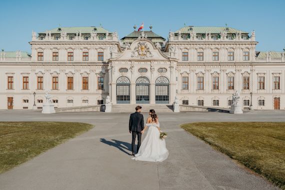 Elegantes Elopement in Wien – Schloss Belvedere | Phina-Fotografie