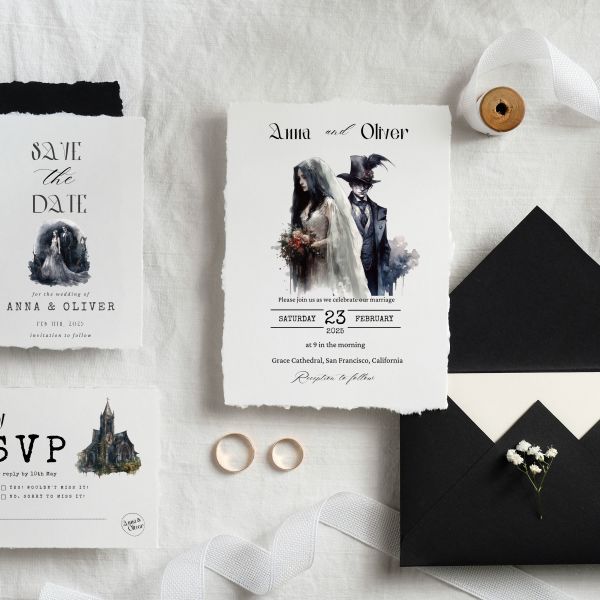 Gothic Hochzeit Papeterie Bundle