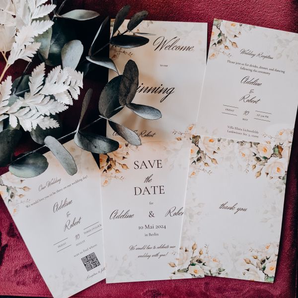 Vintage Hochzeitspapeterie Set 
