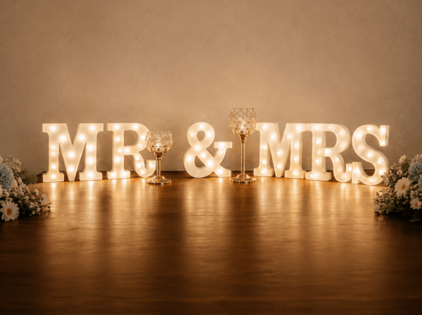 MR. & MRS. LEUCHTBUCHSTABEN