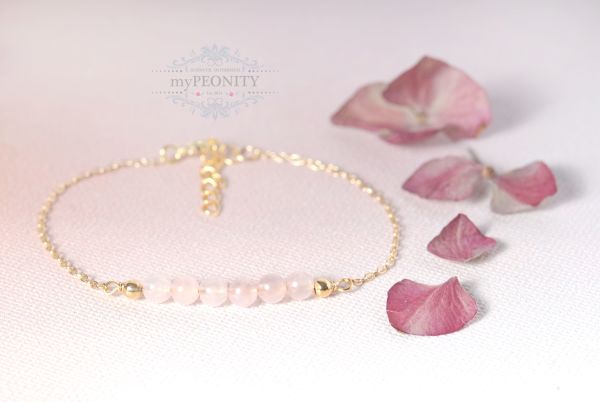 Hellrosa Rosenquarz Armband