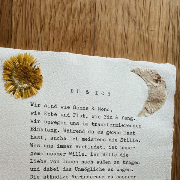 Persönliches Gedicht für das Hochzeitspaar 