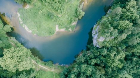 Steinwiese am Donauufer des Fürstlichen Park Inzigkofen