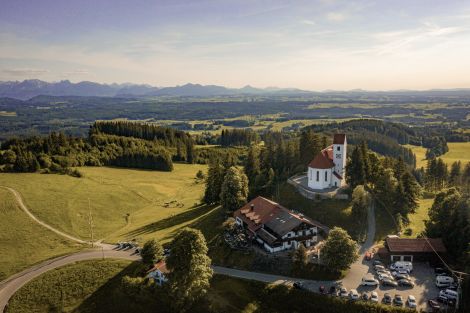 Panorama Gasthof auf dem Auerberg