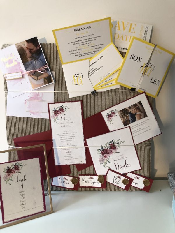 unsere Hochzeitskarten